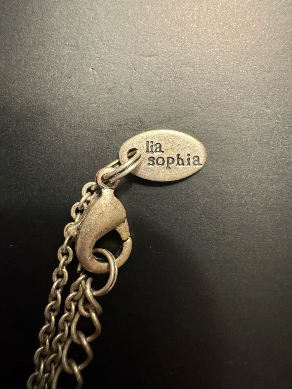 Lia Sophia Purple Cat’s Eye Necklace Earrings Set